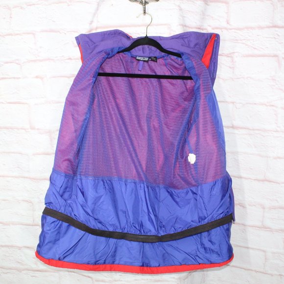 Patagonia Red Nylon Blend Lined Full Zip Windbreaker Hiking Jacket Size M - Picture 7 of 10
